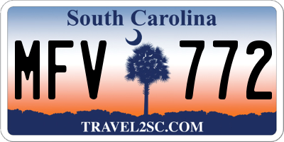SC license plate MFV772