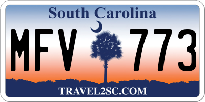 SC license plate MFV773