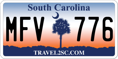 SC license plate MFV776
