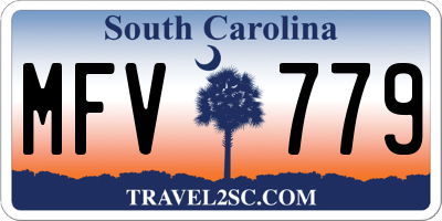 SC license plate MFV779