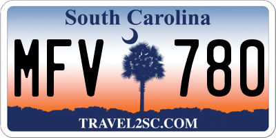 SC license plate MFV780