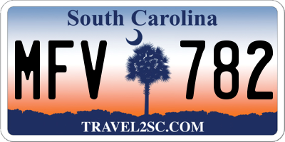 SC license plate MFV782