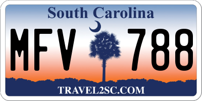SC license plate MFV788
