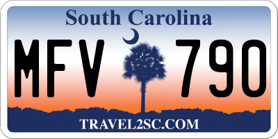 SC license plate MFV790