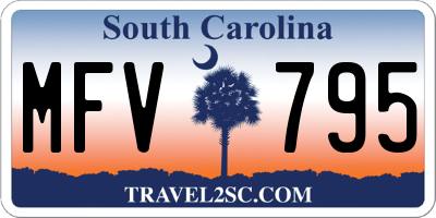 SC license plate MFV795