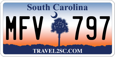 SC license plate MFV797