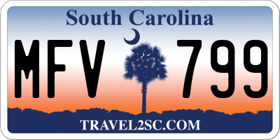 SC license plate MFV799