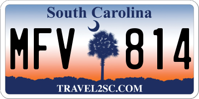 SC license plate MFV814