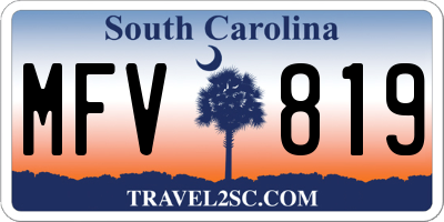 SC license plate MFV819