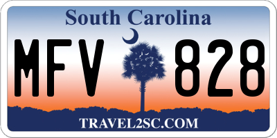SC license plate MFV828