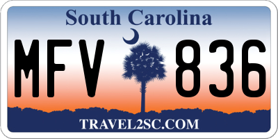 SC license plate MFV836