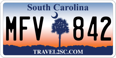 SC license plate MFV842