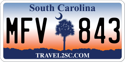 SC license plate MFV843
