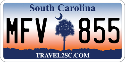 SC license plate MFV855