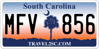 SC license plate MFV856