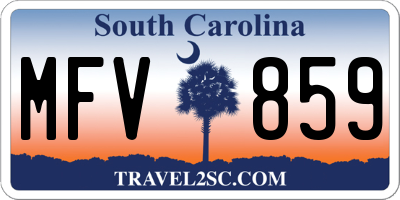 SC license plate MFV859