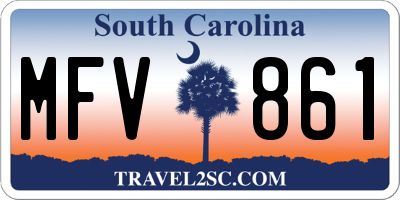 SC license plate MFV861