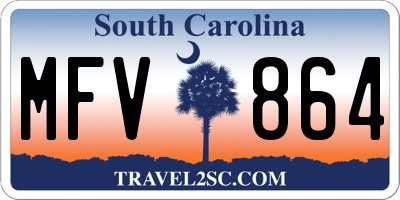 SC license plate MFV864
