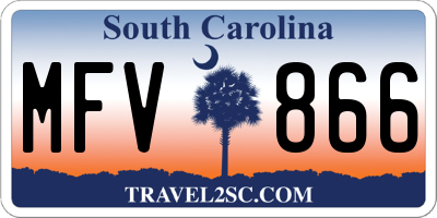 SC license plate MFV866