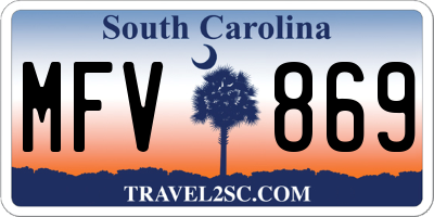 SC license plate MFV869