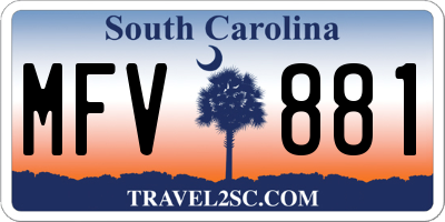 SC license plate MFV881