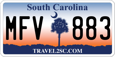 SC license plate MFV883