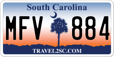 SC license plate MFV884