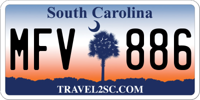 SC license plate MFV886