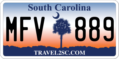 SC license plate MFV889