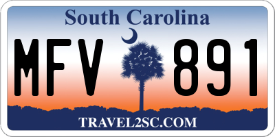 SC license plate MFV891