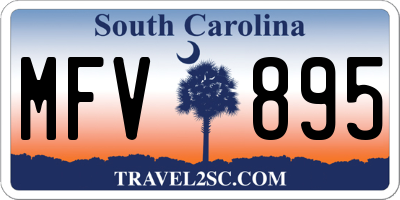 SC license plate MFV895