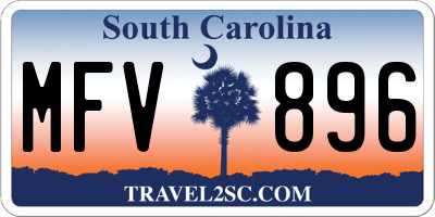 SC license plate MFV896