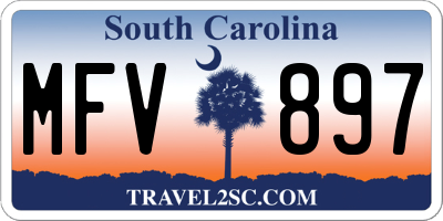 SC license plate MFV897