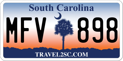 SC license plate MFV898