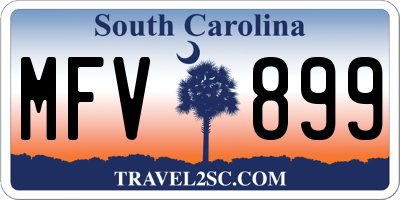 SC license plate MFV899