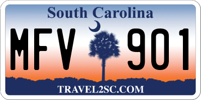 SC license plate MFV901