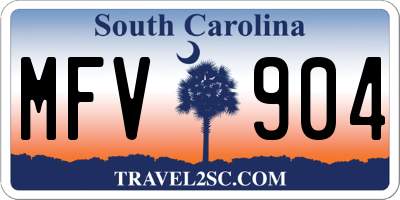 SC license plate MFV904