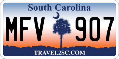 SC license plate MFV907
