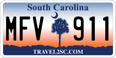 SC license plate MFV911