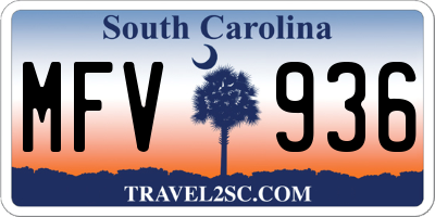 SC license plate MFV936