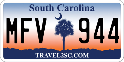 SC license plate MFV944