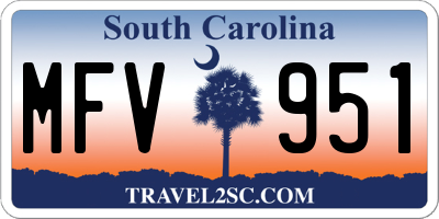 SC license plate MFV951