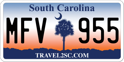 SC license plate MFV955
