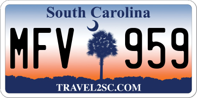SC license plate MFV959
