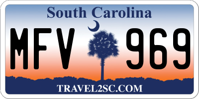 SC license plate MFV969