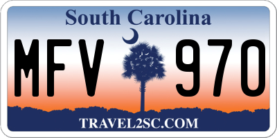SC license plate MFV970