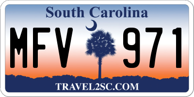 SC license plate MFV971