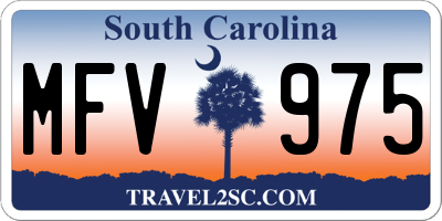 SC license plate MFV975