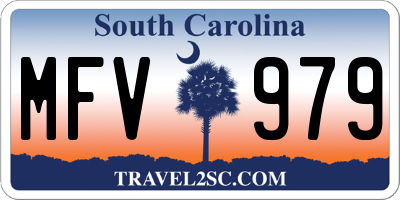SC license plate MFV979