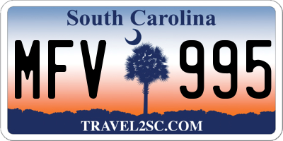 SC license plate MFV995